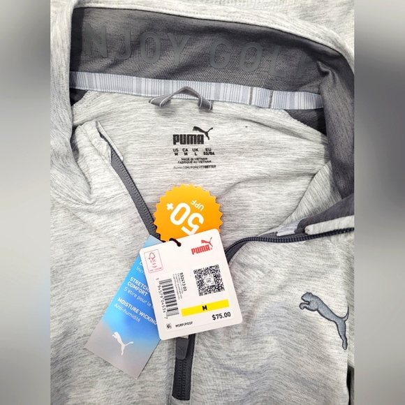 NWT Puma Cloudspun T7 Track Top, Grey, Medium - Picture 6 of 6